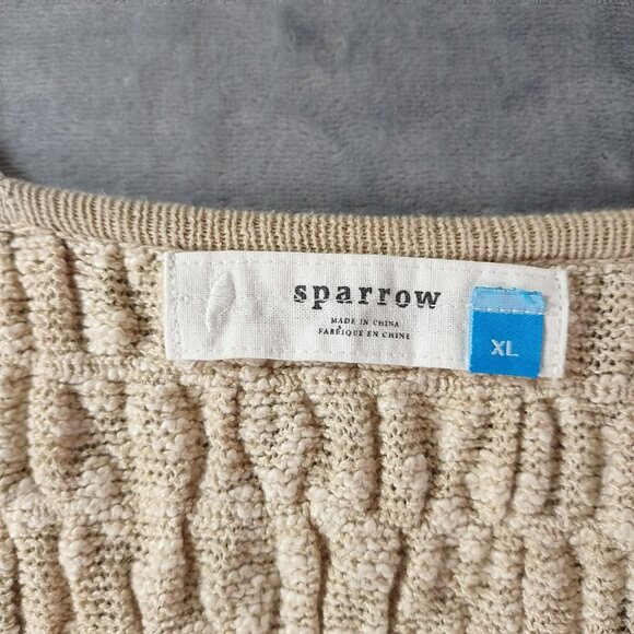 Sparrow Anthropologie Womens Cardigan XL Open Front Boho Cottagecore‎ Festival - Picture 2 of 9